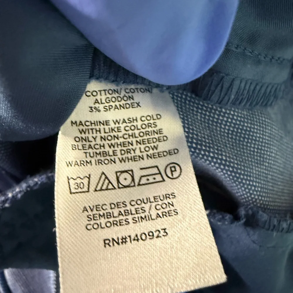 LOFT Riviera Slim Pants in Texture Blue size 6 - Picture 11 of 13